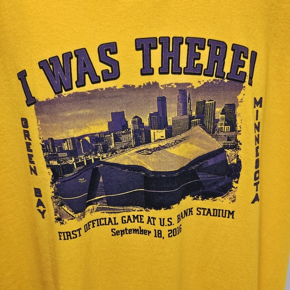 Men's Stadium I Was There! Graphic T-Shirt Size XL Yellow Green Bay Minnesota - Picture 6 of 10